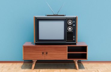 Retro TV Set on Stand