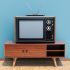 Retro TV Set on Stand