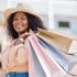 woman with retail shopping bags