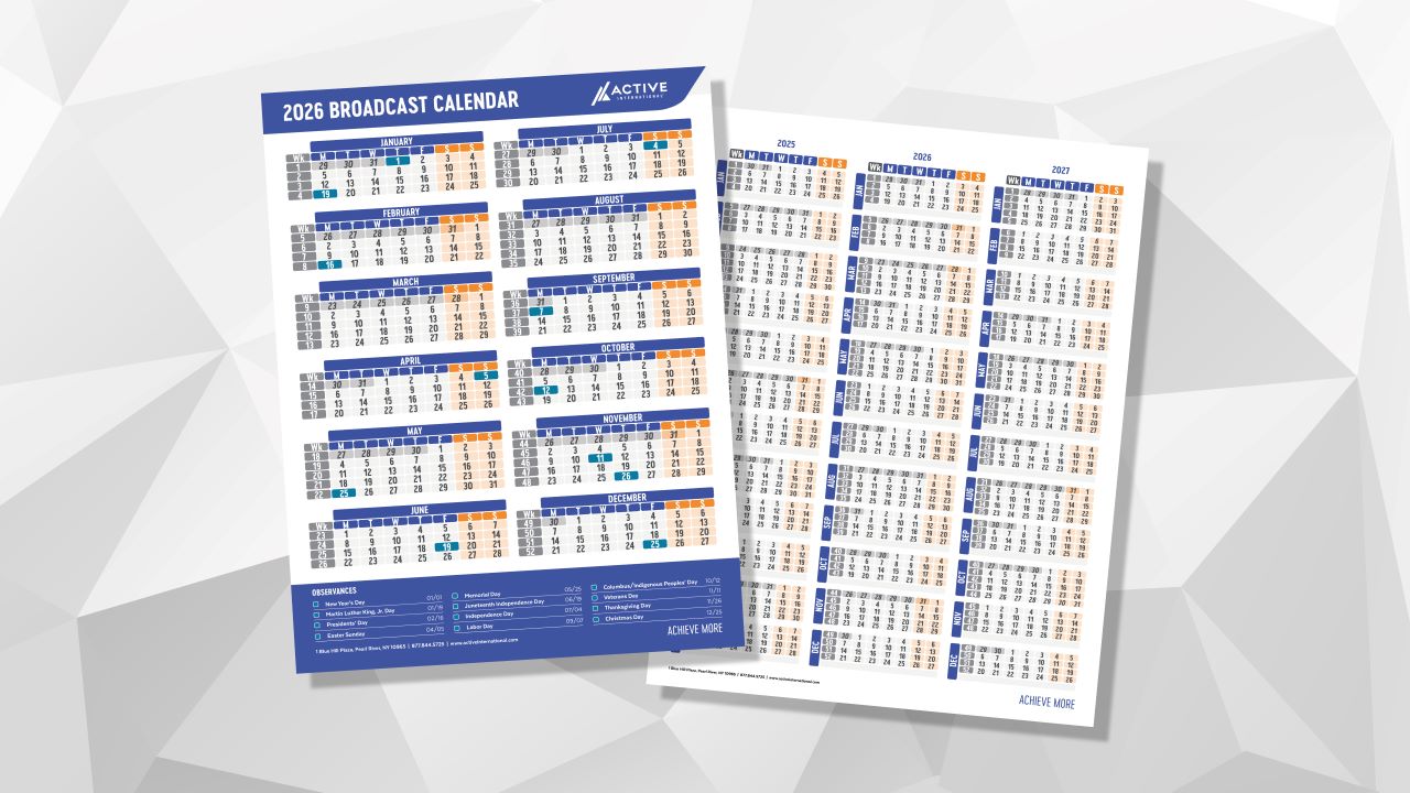 Active International 2026 Broadcast Calendar