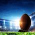 Football on stadium field