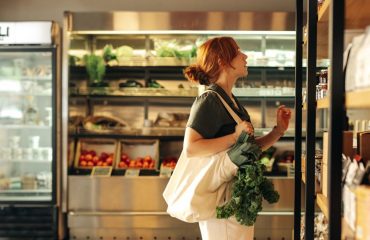 Woman shopping in the grocery store