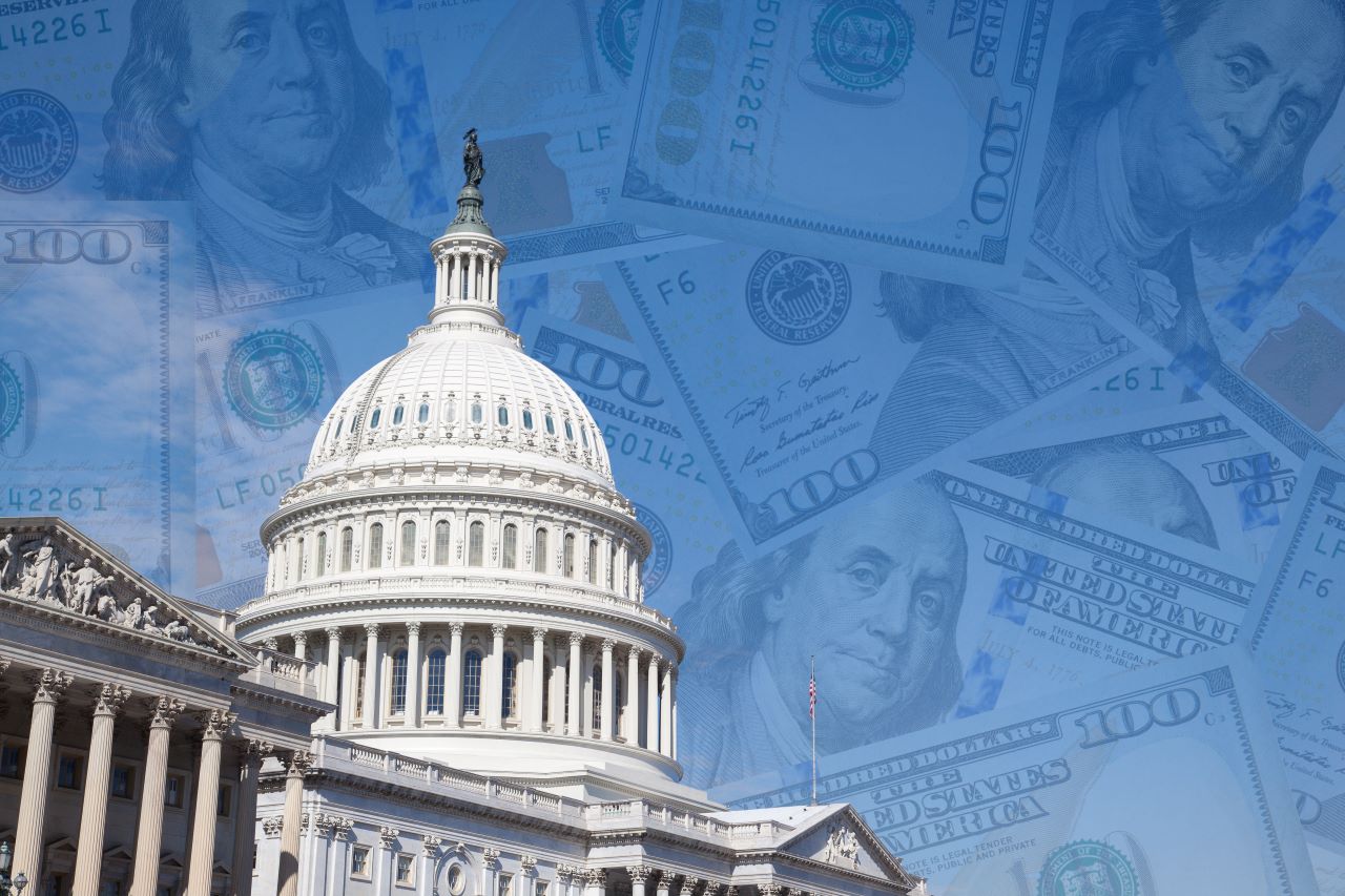 US Capital Building and US Dollars